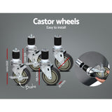 Cefito 430 Stainless Steel Kitchen Benches Work Bench Food Prep Table with Castor Wheels 1219mm x 610mm