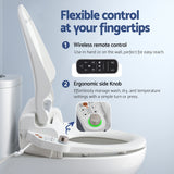 Cefito Electric Bidet Toilet Seat Cover LED Night Light Heated Seat with Remote - Cefito
