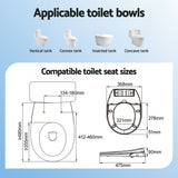 Cefito Non Electric Bidet Toilet Seat O-Shape Dual Nozzle Soft Close WaterMark DIY - Cefito