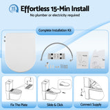 Cefito Non Electric Bidet Toilet Seat D-Shape Dual Nozzle Soft Close WaterMark DIY - Cefito