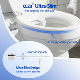 Cefito Non-Electric Ultra-Slim Bidet Attachment  Detachable Bidet with Dual Nozzle  Frontal & Rear Wash Adjustable Water Pressure Cold Water Toilet Bide - Cefito