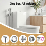 Cefito Handheld Bidet Sprayer for Toilet 1.5m Stainless Steel Hose Jet Spray for Feminine Wash Cloth Diaper Pet Bath Adjustable Pressure Bidet Attachment with G1/2 Valve Silver