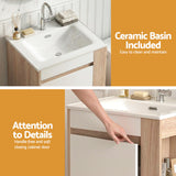 Cefito Vanity Unit 835mm Basin Bathroom Cabinet Side Storage Free Standing Sink - Cefito