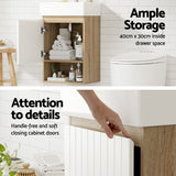 Cefito Vanity Unit 445mm Basin Bathroom Cabinet Storage Wall Hung Sink White - Cefito