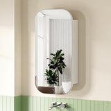 Cefito Bathroom Mirror Cabinet Medicine Shaving Arch Wall Hung 450x900mm White - Cefito