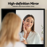 Cefito Bathroom Mirror Cabinet Mirrored Medicine Adjustable Shelf Wall Mounted 560mm Black - Cefito
