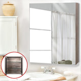 Cefito Bathroom Mirror Cabinet 600x720mm Vanity Medicine Shaving Makeup Natural - Cefito