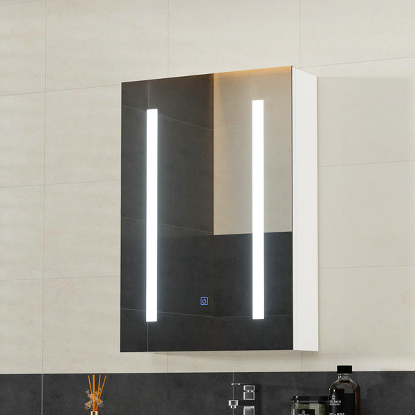 Bathroom Mirror Cabinet LED 500x720mm Medicine Wall Storage