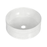 Cefito Bathroom Basin Vanity Sink Vessel Ceramic White Round Countertop 36cm - Cefito