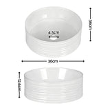 Cefito Bathroom Basin Vanity Sink Vessel Ceramic White Round Countertop 36cm - Cefito