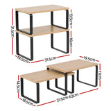 Cefito Set of 2 Kitchen Storage Shelves Rack Cupboard Cabinet Organiser - Cefito
