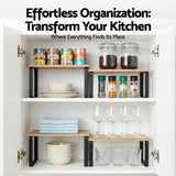 Cefito Set of 2 Kitchen Storage Shelves Rack Cupboard Cabinet Organiser - Cefito