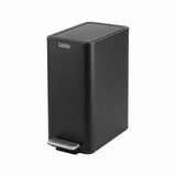 Cefito 15L Pedal Rubbish Bin Slim Carbon Steel Garbage Bin for Home Black - Cefito