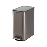 Cefito 15L Pedal Rubbish Bin Slim Carbon Steel Garbage Bin for Home Grey - Cefito