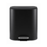 Cefito 20L Trash Bin Steel Pedal Bins Soft Close Kitchen Rubbish Waste Can Black - Cefito