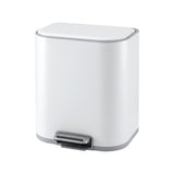 Cefito 20L Trash Bin Steel Pedal Bins Soft Close Kitchen Rubbish Waste Can White - Cefito