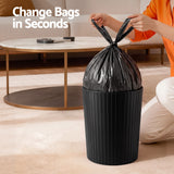 Cefito 8L Open Top Rubbish Bins Waste Bin Trash Can Storage Dustbin Black - Cefito