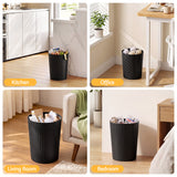 Cefito 8L Open Top Rubbish Bins Waste Bin Trash Can Storage Dustbin Black - Cefito