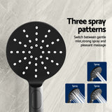 Cefito 9 Rain Shower Head Set Handheld Round High Pressure Mixer Tap Chrome Black - Cefito