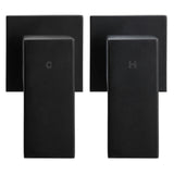 Cefito WELS 8 Rain Shower Head Set Bathroom Gooseneck Square Taps Hand Held High Pressure DIY Black