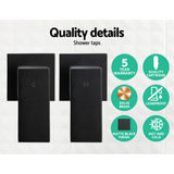 Cefito WELS 8 Rain Shower Head Set Bathroom Gooseneck Square Taps Hand Held High Pressure DIY Black