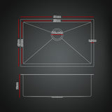 Cefito Stainless Steel Sink 60x45CM With Pull Out Mixer Tap Kitchen Basin Single Bowl Black - Cefito