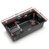 Cefito Kitchen Sink Basin Stainless Steel Under/Top/Flush Mount Bowl 750X450MM - Cefito