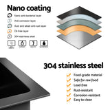 Cefito Kitchen Sink Basin Stainless Steel Under/Top/Flush Mount Bowl 750X450MM - Cefito