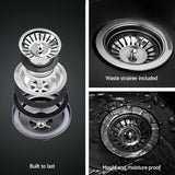 Cefito Kitchen Sink Basin Stainless Steel Under/Top/Flush Mount Bowl 750X450MM - Cefito