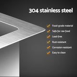 Cefito 34cm x 44cm Stainless Steel Kitchen Sink Under/Top/Flush Mount Silver - Cefito