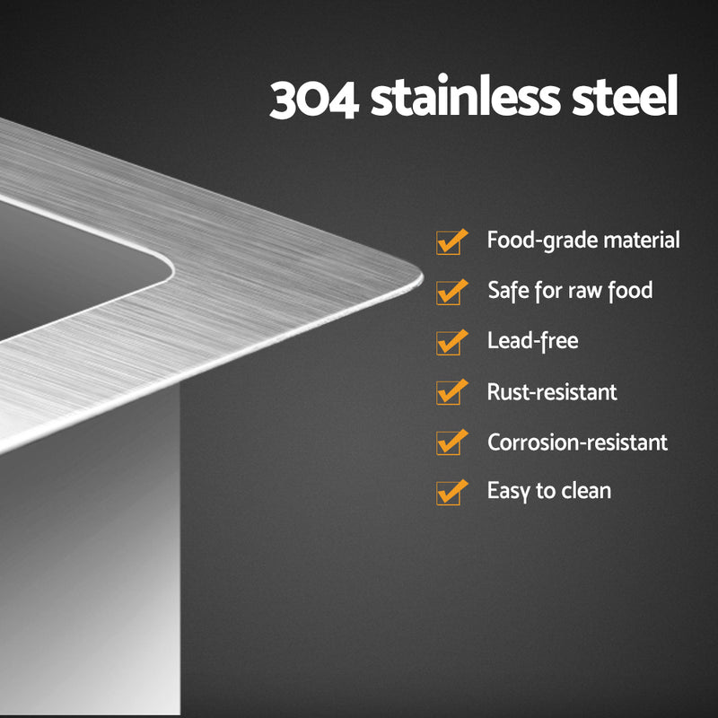 Cefito 34cm x 44cm Stainless Steel Kitchen Sink Under/Top/Flush Mount Silver - Cefito