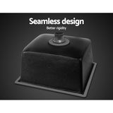 Cefito Kitchen Sink Stone Granite Laundry Top/Undermount Single Black 450x450mm - Cefito