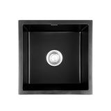 Cefito Kitchen Sink 45x45cm Granite Stone Sink Single Bowl Black - Cefito