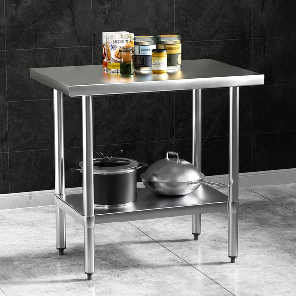 Cefito Stainless Steel Kitchen Benches Work Bench 910x610mm 431