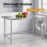 Cefito 1524x762mm Stainless Steel Kitchen Bench 430 - Cefito
