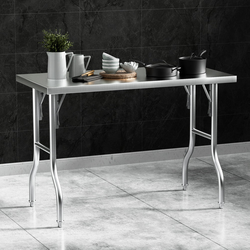Cefito Stainless Steel Kitchen Benches Work Bench Food Foldable 431