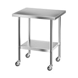 Cefito Stainless Steel  Kitchen  Bench w/ Splashback 760x610MM 430 - Cefito