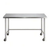 Cefito 1524x762mm Stainless Steel Kitchen Bench w/ Splashback Work Table Prep Bench Commercial 430 - Cefito