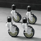 Cefito 4 Swivel Castor Wheels Stainless Steel Kitchen Bench Set of 4