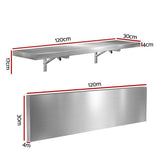 Cefito 1200mm Foldable Stainless Steel Wall Shelf Kitchen Storage Rack - Cefito