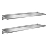 Cefito 2PCS 1200mm Stainless Steel Kitchen Wall Shelf Mounted Rack - Cefito