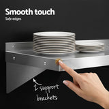 Cefito 2PCS 1200mm Stainless Steel Kitchen Wall Shelf Mounted Rack - Cefito