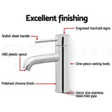 Cefito Bathroom Basin Mixer Tap Round Brass Faucet Vanity Laundry Chrome