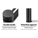 Cefito Bathroom Basin Mixer Tap Round Tall Faucet Vanity Laundry Black - Cefito