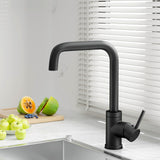 Cefito Kitchen Mixer Tap Mixer Rectangle Sink Faucet Basin Laundry Black - Cefito