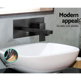 Cefito Bathroom Basin Mixer Tap Separate Faucet Vanity Laundry Black - Cefito