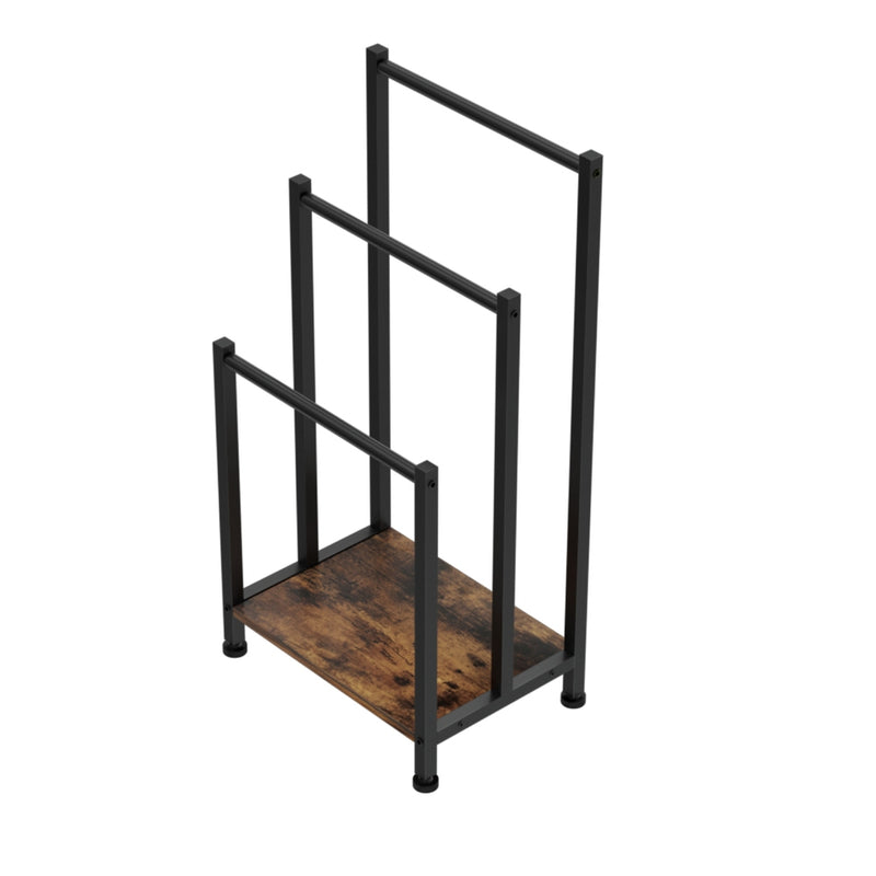 3 Tier Towel Rack Rail Freestanding Holder Bathroom Organizer Laundry Drying Bar - Cefito