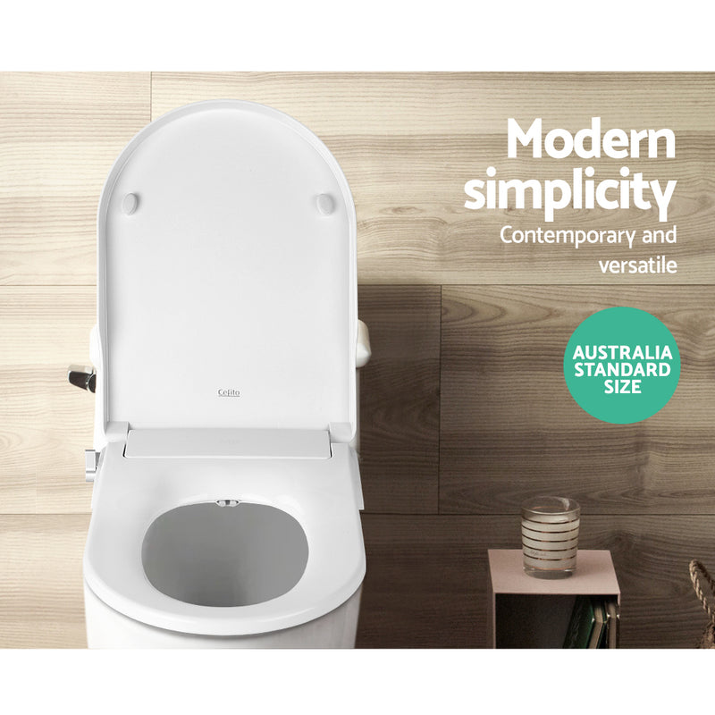Cefito Non Electric Bidet Toilet Seat Bathroom White