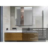 Cefito Bathroom Mirror Cabinet Vanity Medicine Shave Wooden Natural 600mm x720mm - Cefito