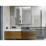 Cefito Bathroom Vanity Mirror with Storage Cabinet - White - Cefito